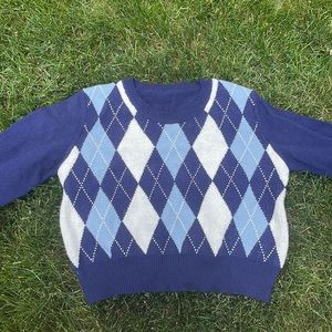 Blue and White Sweater